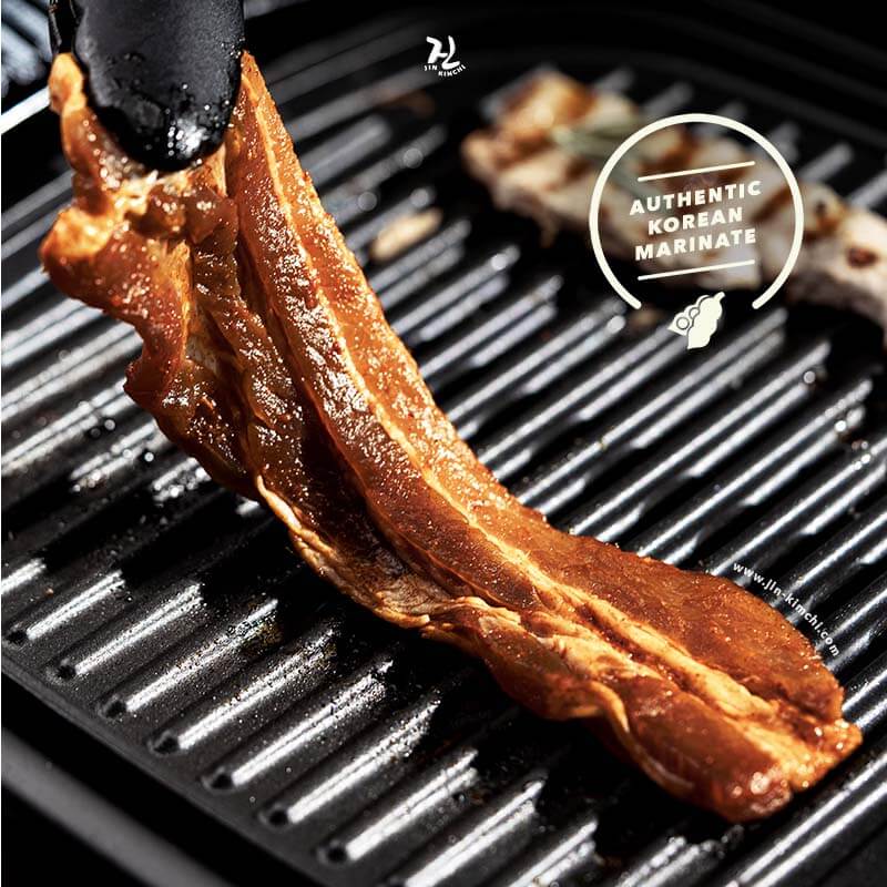 JIN Galbi Marinated | Skin-Off | 1cm Pork Belly 삼겹살 - 200g