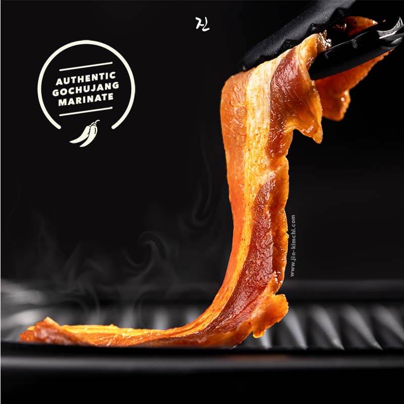 JIN Gochujang Marinated | Skin-Off | 1cm Pork Belly 삼겹살 - 200g