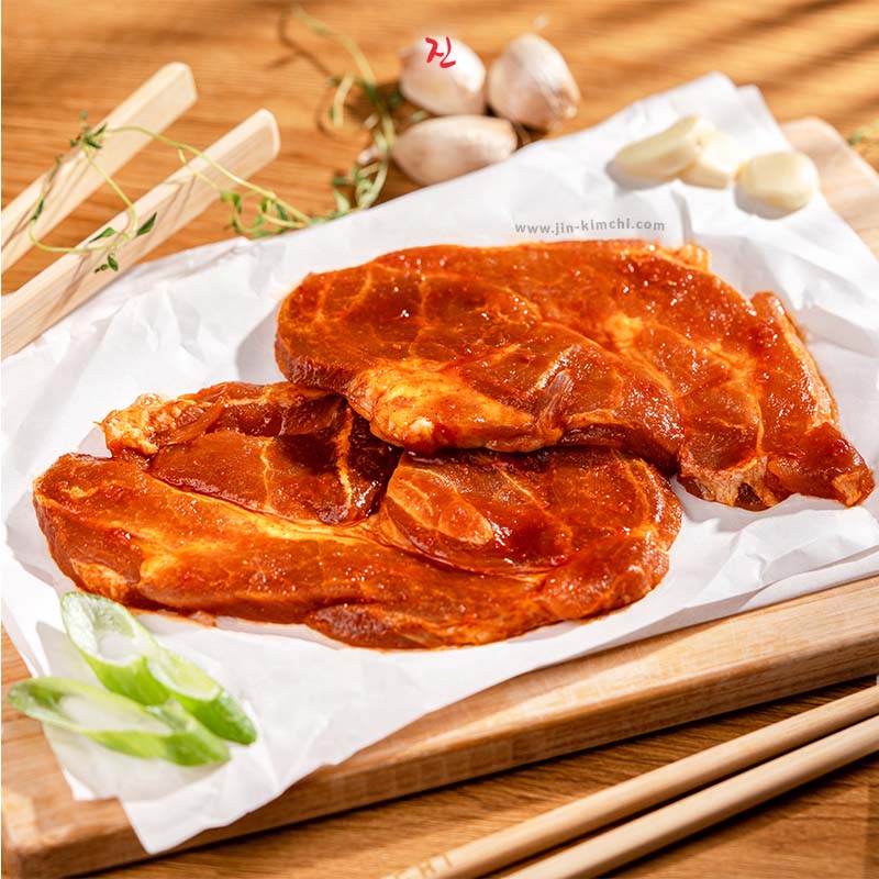 JIN Gochujang Marinated | 1cm Pork Collar 목살 - 200g