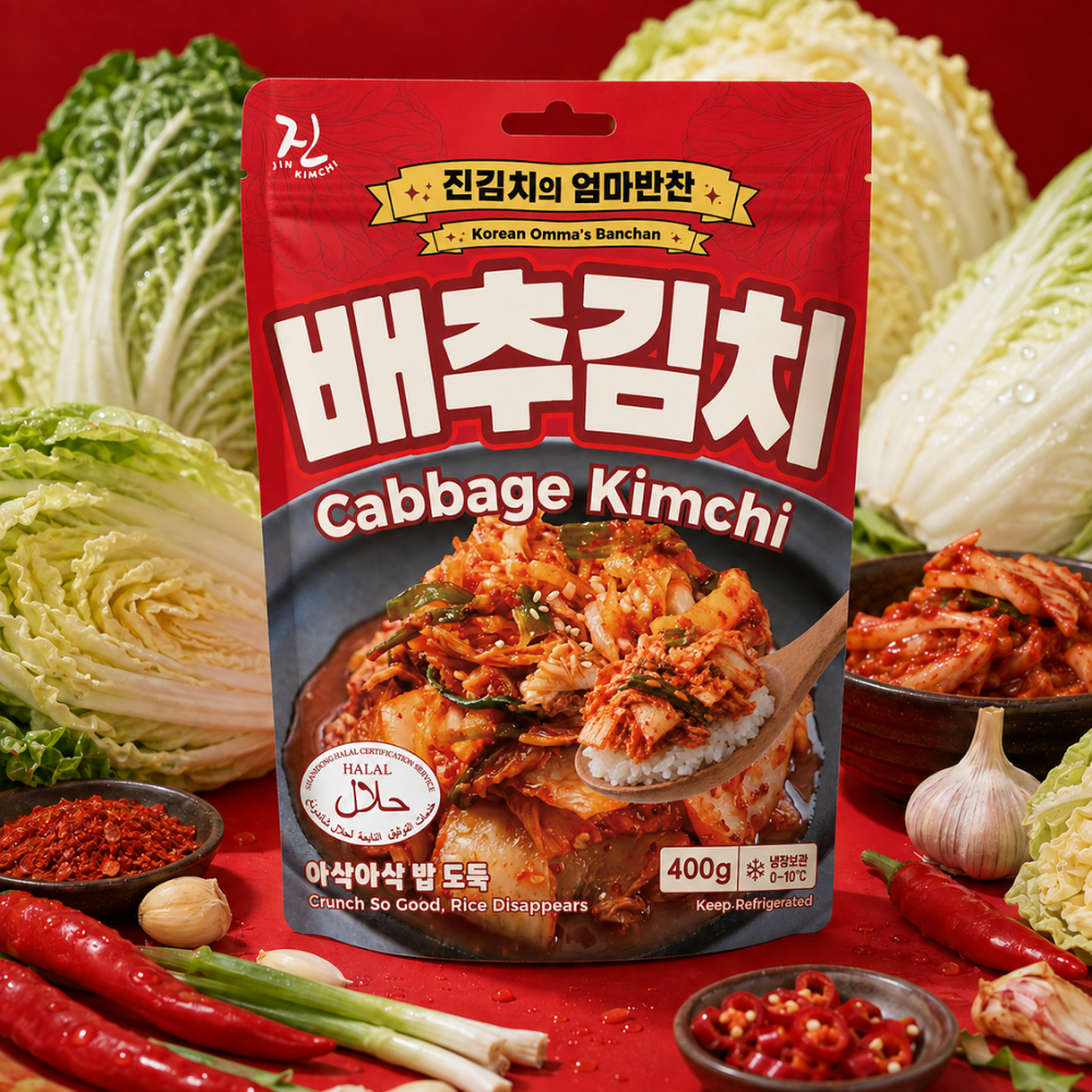 [HALAL] JIN Cabbage Kimchi 배추김치 - 400g