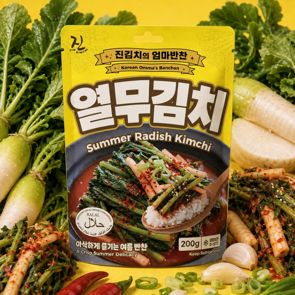 [HALAL] JIN Summer Radish Kimchi 열무김치  - 200g