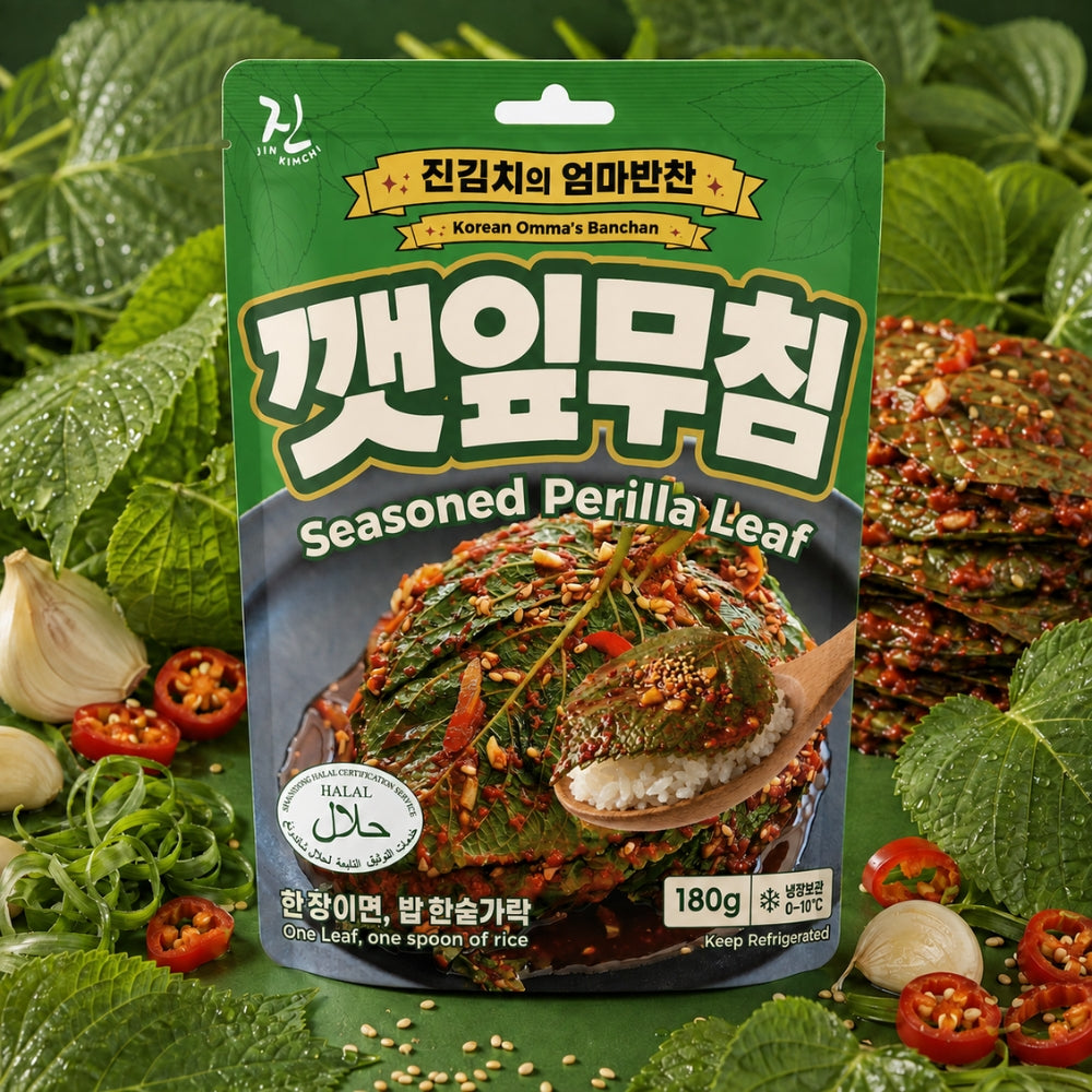 [HALAL] JIN Seasoned Perilla Leaf 깻잎무침 - 180g