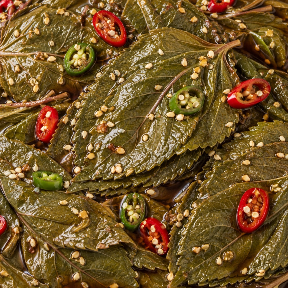 [HALAL] JIN Soy-Pickled Perilla Leaf 깻잎김치  - 180g