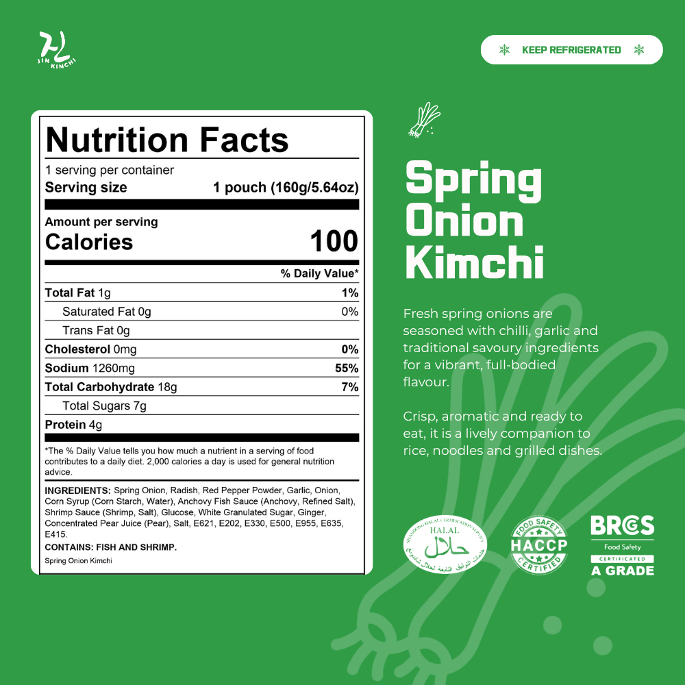 [HALAL] JIN Spring Onion Kimchi 파김치 - 160g